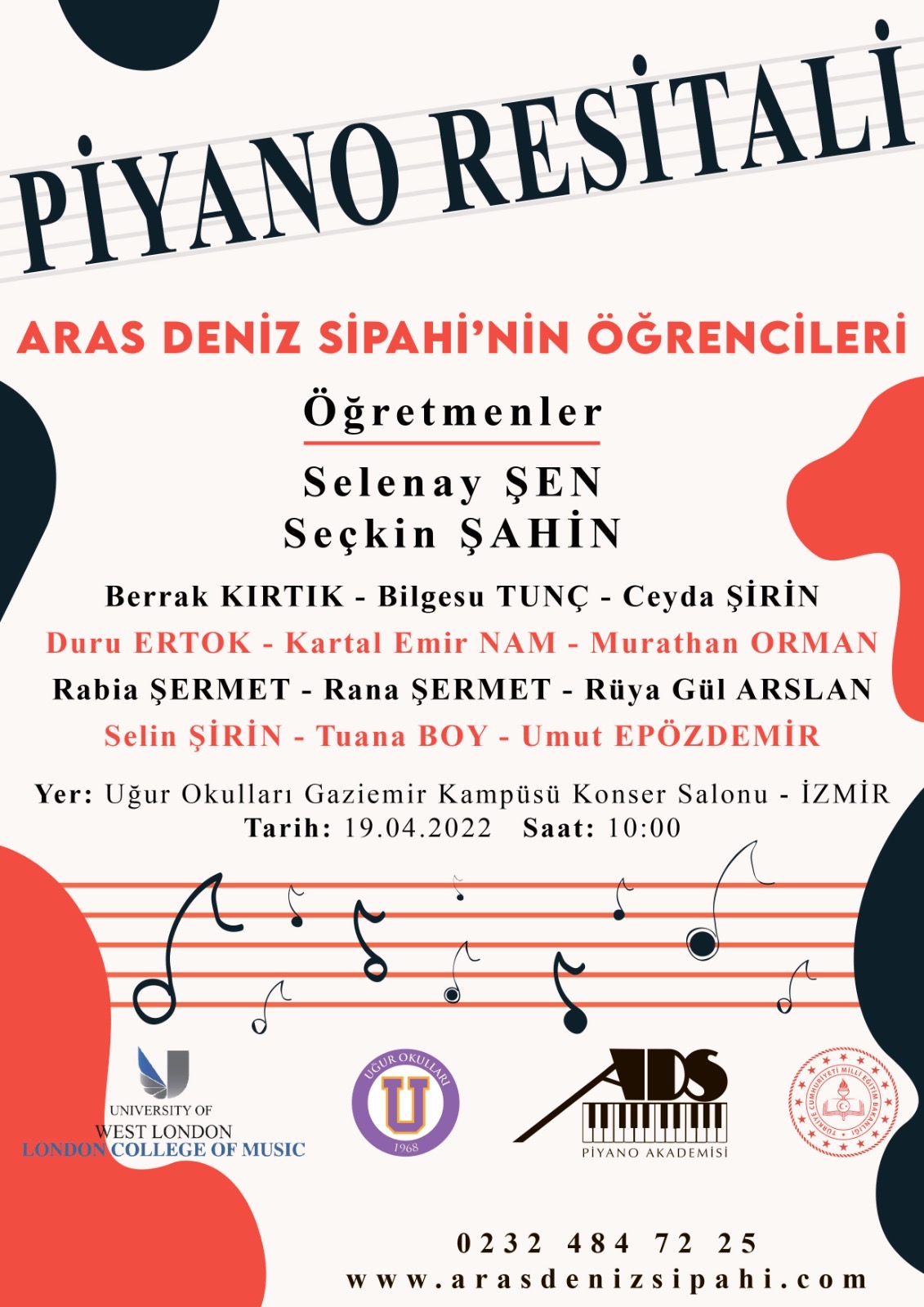 ADS Piyano Akademisi Öğrencileri Uğur Okulları Gaziemir Kampüsü Sahnesi'nde!